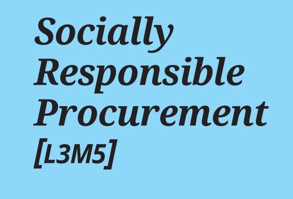 Socially responsible procurement